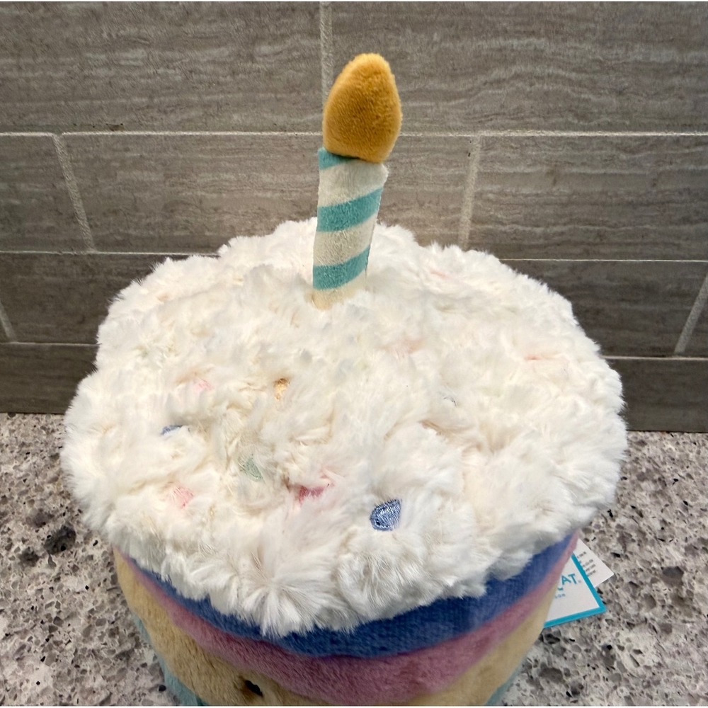 Darling Jellycat NWT M Amuseables Rainbow Birthday Cake Plush and Dust Bag OOS - Picture 4 of 9
